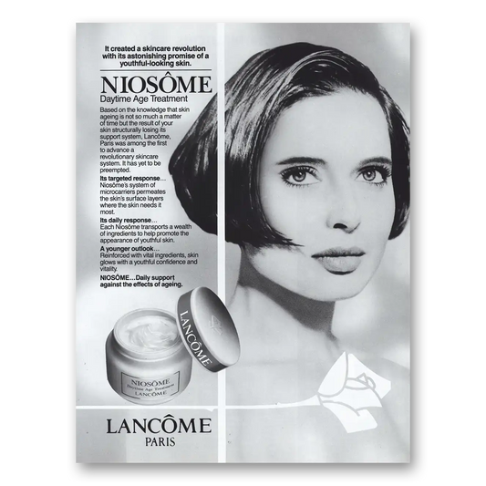 1991 Lancome Cosmetics Niosome Isabella Rossellini Vintage Magazine Print Ad