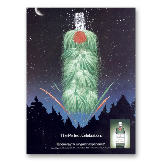 1991 Tanqueray Gin Perfect Celebration Vintage Magazine Print Ad