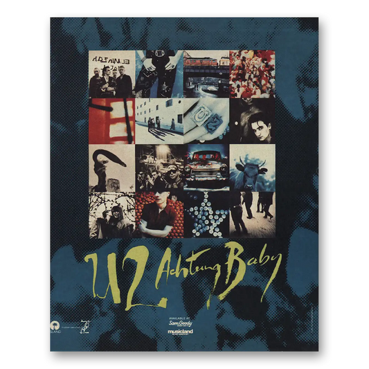 1991 U2 Promo Achtung Baby Vintage Magazine Print Ad