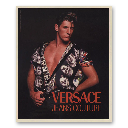 1991 Versace Jeans Couture Jeans Couture Vintage Magazine Print Ad