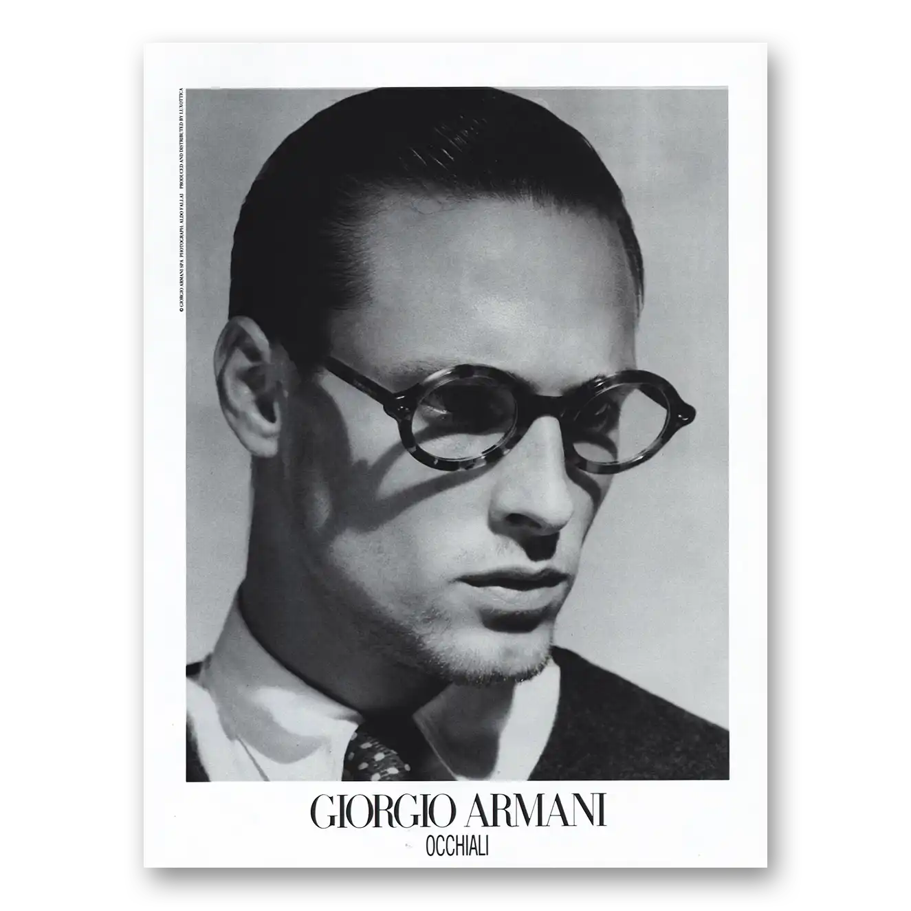 1992 Giorgio Armani Occhiali Vintage Magazine Print Ad