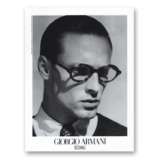 1992 Giorgio Armani Occhiali Vintage Magazine Print Ad