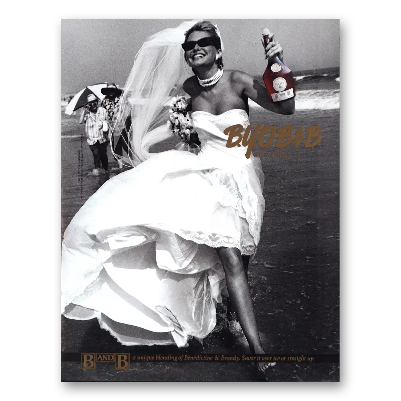 1992 B and B BYOB&B Bride Vintage Magazine Print Ad