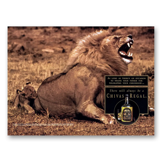 1992 Chivas Regal Thank Your Father for Tolerating Your Childhood Vintage Magazine Print Ad