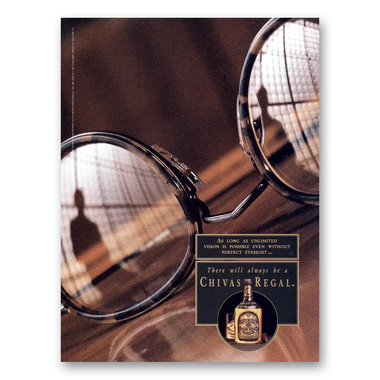 1992 Chivas Regal Unlimited Vision Is Possible Vintage Magazine Print Ad