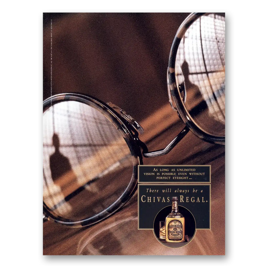 1992 Chivas Regal Unlimited Vision Is Possible Vintage Magazine Print Ad