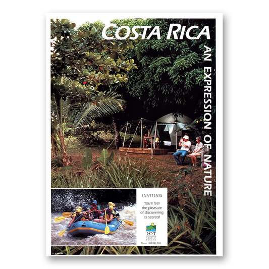 1992 Costa Rica An Expression of Nature Vintage Magazine Print Ad