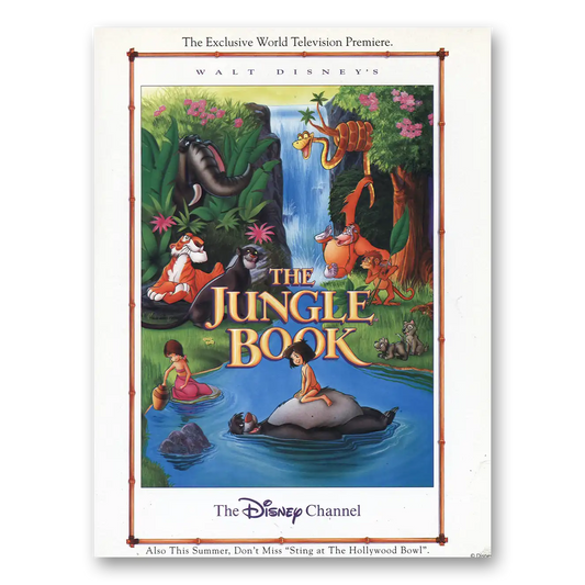 1992 The Jungle Book Promo World Television Premiere Vintage Magazine Print Ad