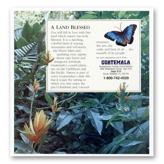 1992 Guatemala Land Blessed Vintage Magazine Print Ad