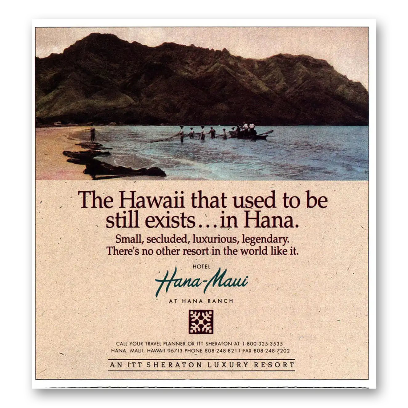 1992 Sheraton Hana Maui Hotel That Used to Be Still Exists Hana Vintage Magazine Print Ad