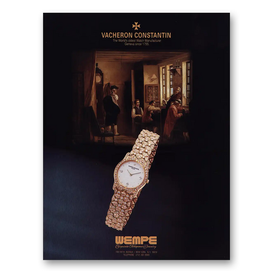 1992 Vacheron Constantin Watch Wempe Watch Vintage Magazine Print Ad