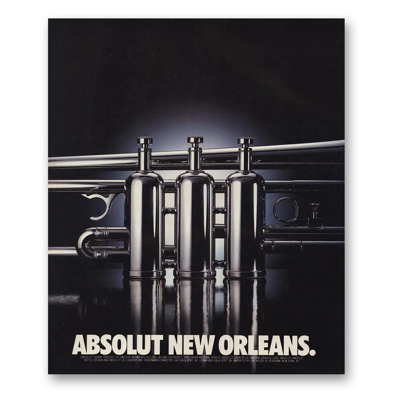 1993 Absolut Vodka Absolut New Orleans Vintage Magazine Print Ad