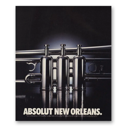 1993 Absolut Vodka Absolut New Orleans Vintage Magazine Print Ad