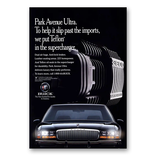 1993 Buick Park Avenue Ultra Teflon in the Supercharger Vintage Magazine Print Ad