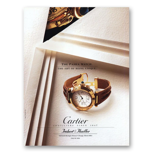 1993 Cartier Watches Pasha Watch Art of Being Unique Vintage Magazine Print Ad