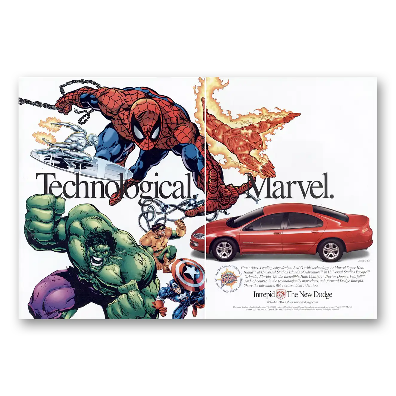 1993 Dodge Intrepid Technological Marvel Vintage Magazine Print Ad