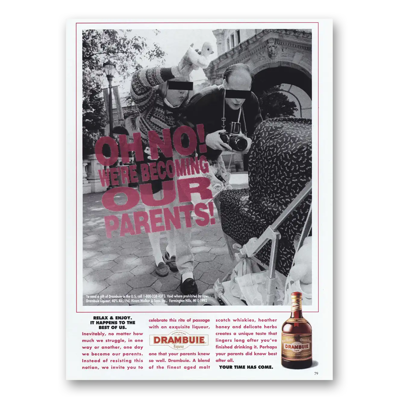 1993 Drambuie Becoming Our Parents Vintage Magazine Print Ad