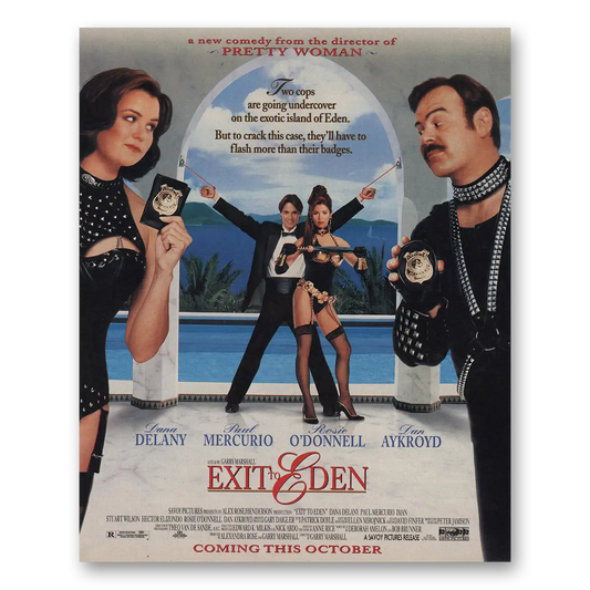 1993 Exit to Eden Movie Promo Rosie ODonnell and Dan Aykroyd Vintage Magazine Print Ad