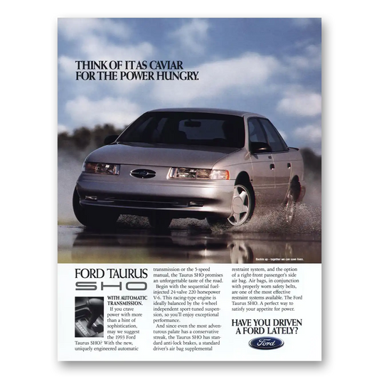 1993 Ford Taurus Think of It As Caviar Vintage Magazine Print Ad