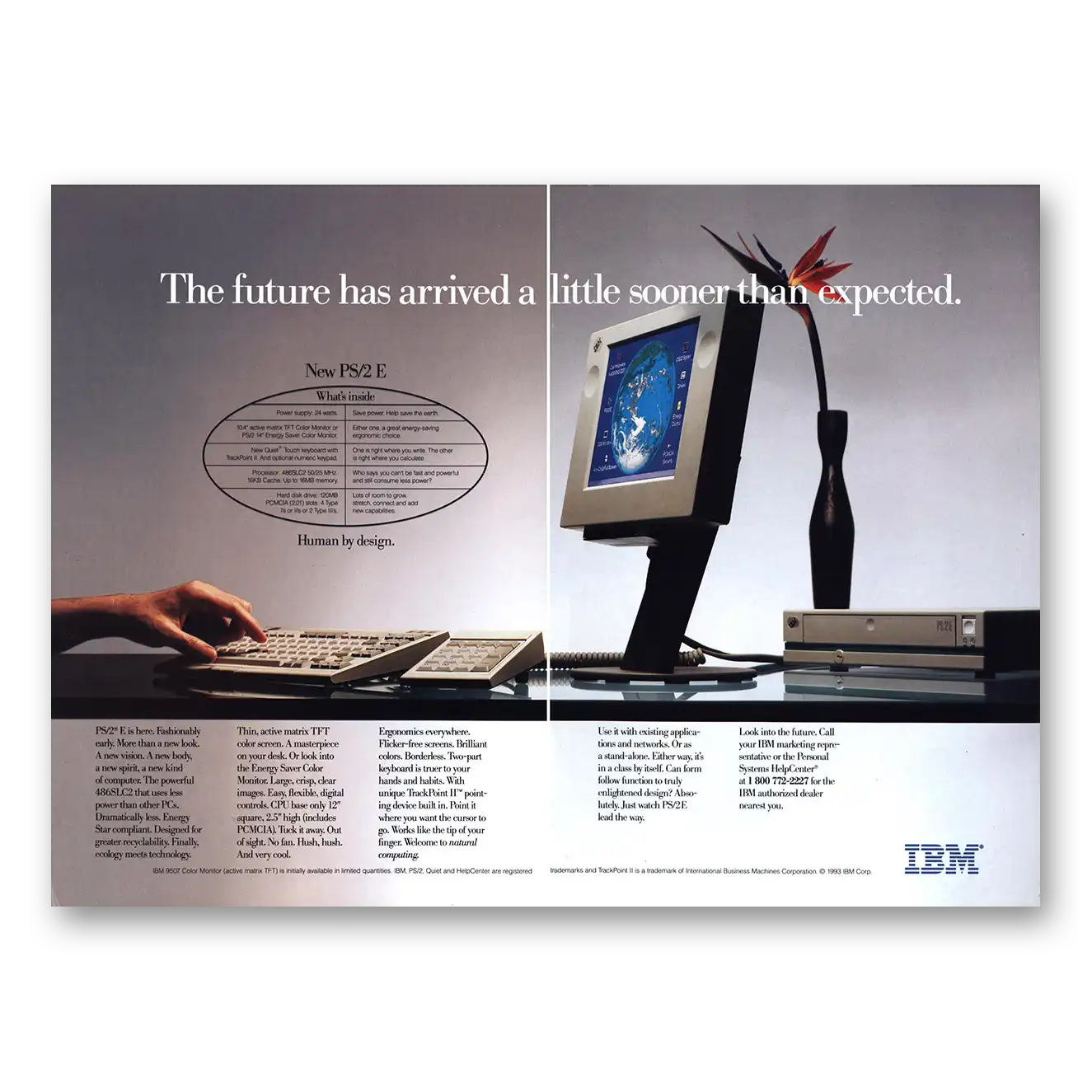 1993 IBM Computers PS2 Future Has Arrived Vintage Magazine Print Ad