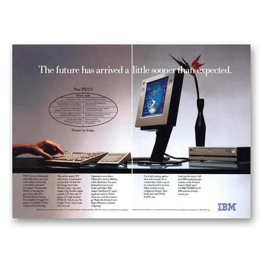 1993 IBM Computers PS2 Future Has Arrived Vintage Magazine Print Ad