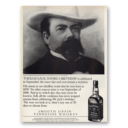 1993 Jack Daniels Birthday Is Celebrated In September Vintage Magazine Print Ad