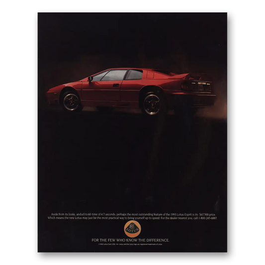 1993 Lotus Cars Esprit Aside From Its Looks Vintage Magazine Print Ad