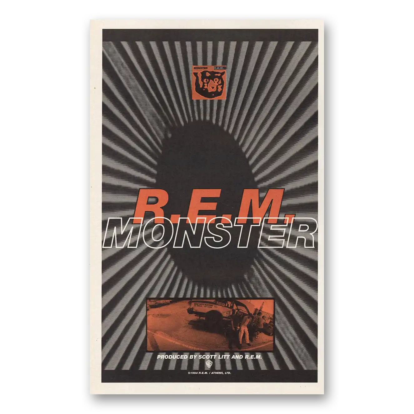 1993 REM Promo Monster Vintage Magazine Print Ad