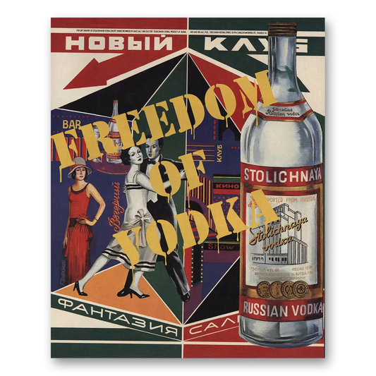 1993 Stolichnaya Vodka Russian Vodka Freedom of Vodka Vintage Magazine Print Ad