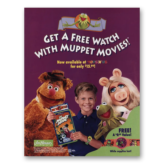 1993 Toys R Us Muppets Watch Vintage Magazine Print Ad