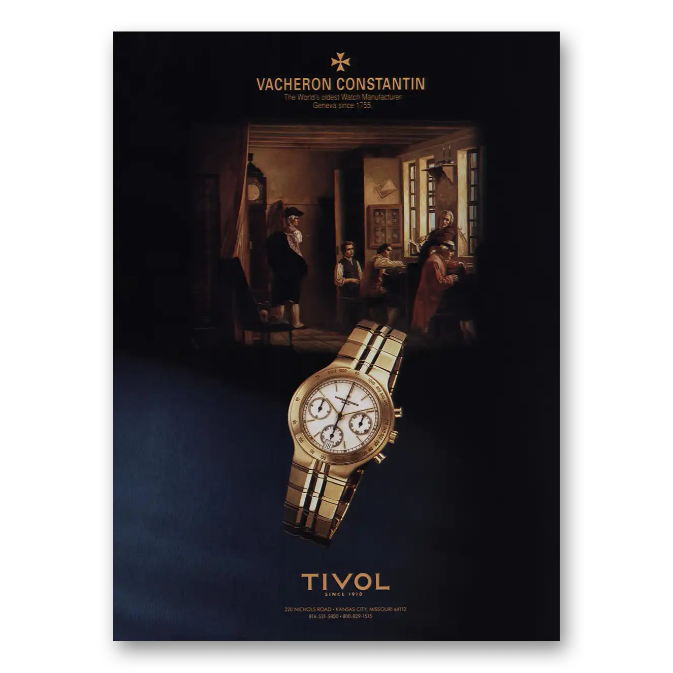 1993 Vacheron Constantin Watch Worlds Oldest Watch Maker Vintage Magazine Print Ad