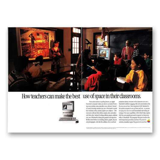 1994 Apple Macintosh Computer How Teachers Can Make the Best Use of Space Vintage Magazine Print Ad