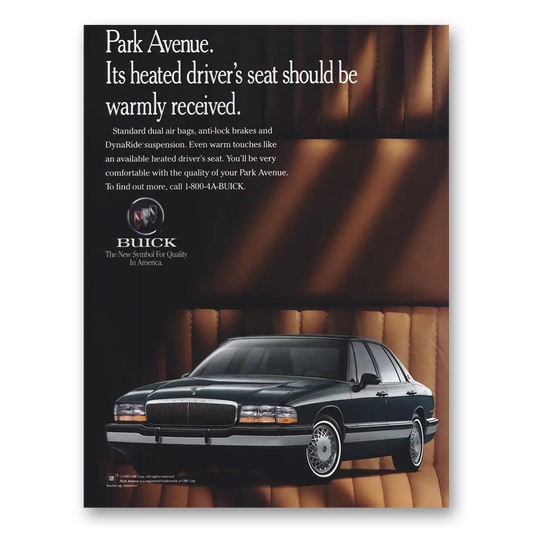 1993 Buick Park Avenue Heated Drivers Seat Should Be Warmly Received Vintage Magazine Print Ad