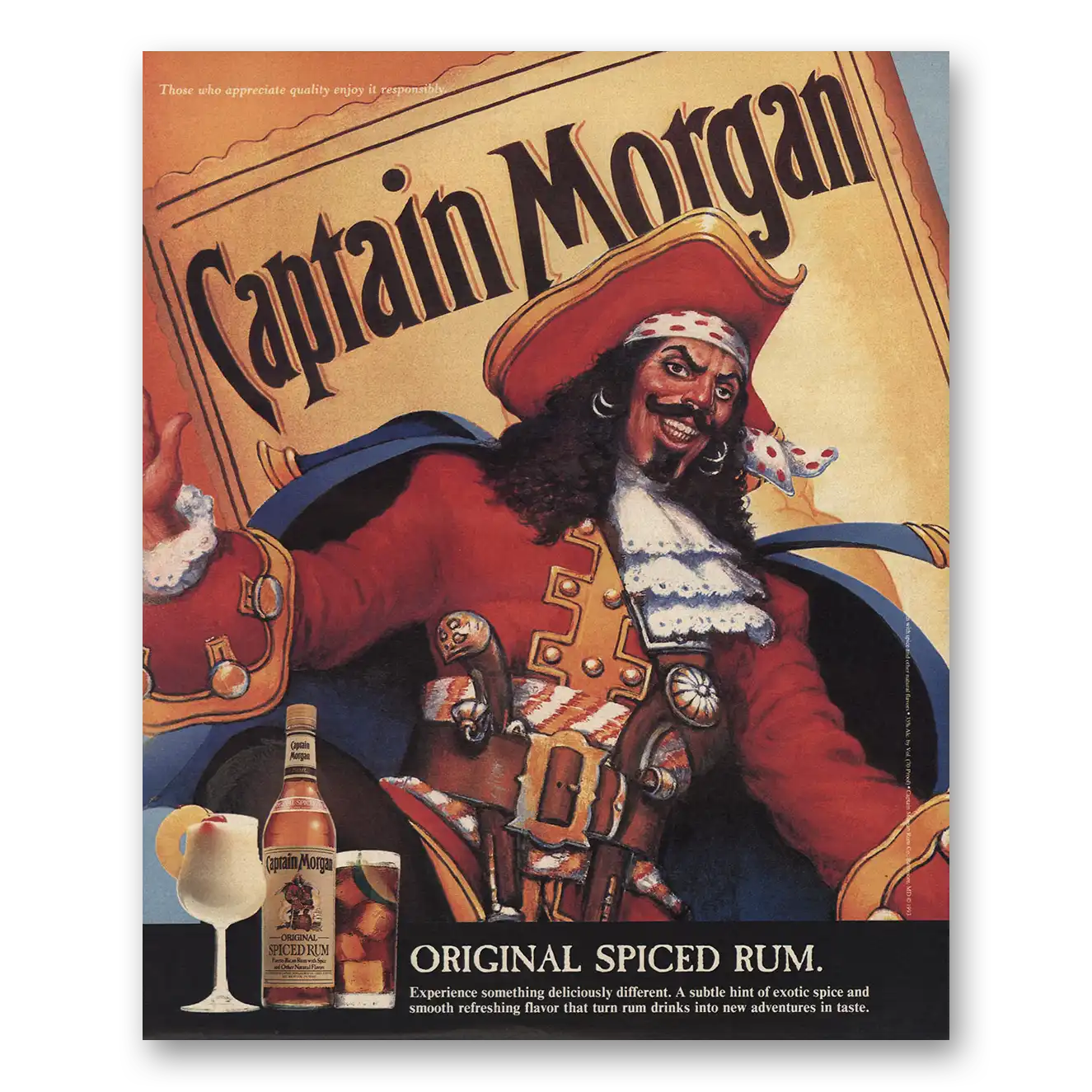 1994 Captain Morgan Rum Original Spiced Rum Vintage Magazine Print Ad