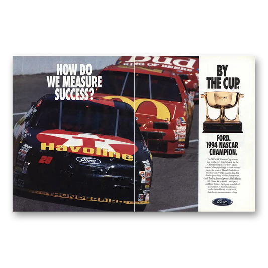 1994 Ford Motor Company Measure Success Nascar Champion Vintage Magazine Print Ad