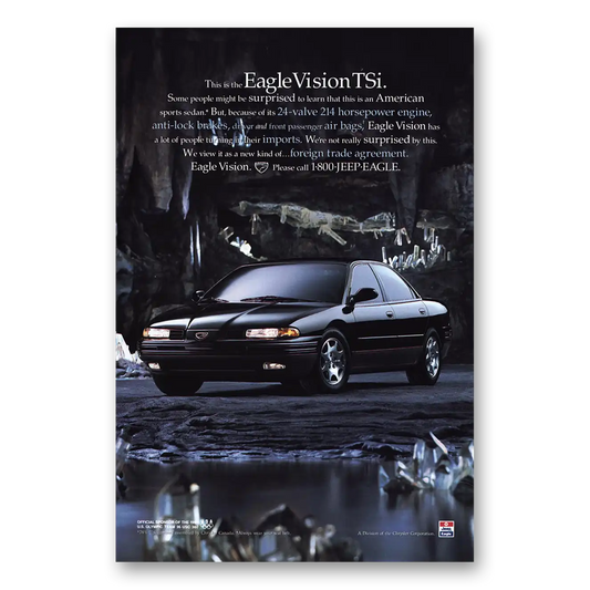 1993 Jeep Eagle Eagle Vision Tsi Some People Might Be Surprised Vintage Magazine Print Ad