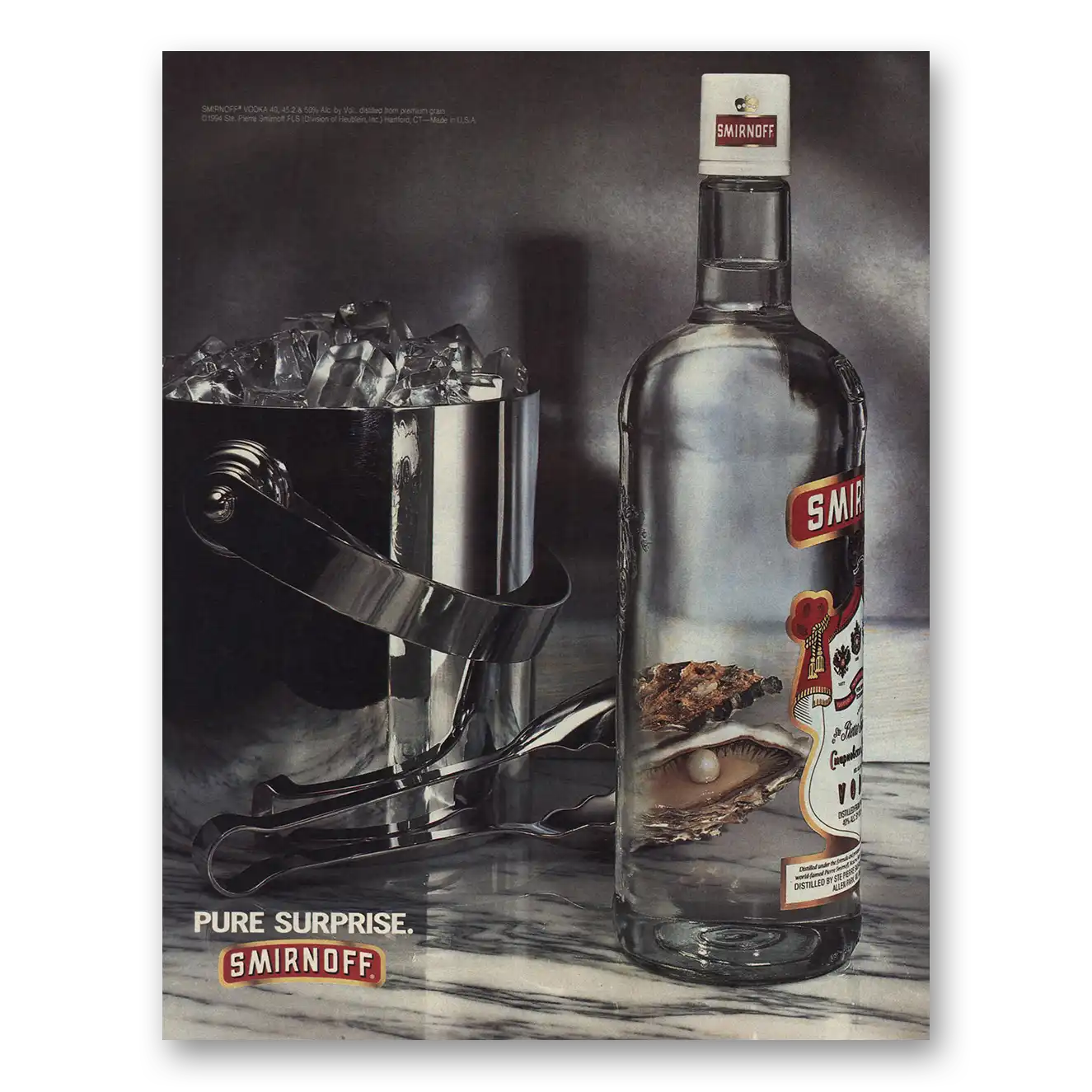 1994 Smirnoff Vodka Pure Surprise Vintage Magazine Print Ad