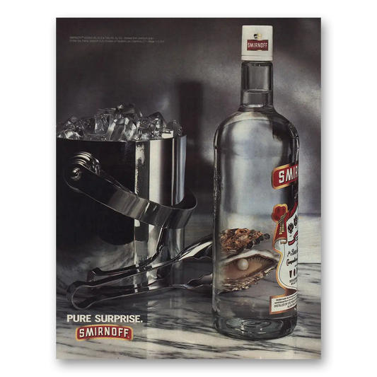 1994 Smirnoff Vodka Pure Surprise Vintage Magazine Print Ad