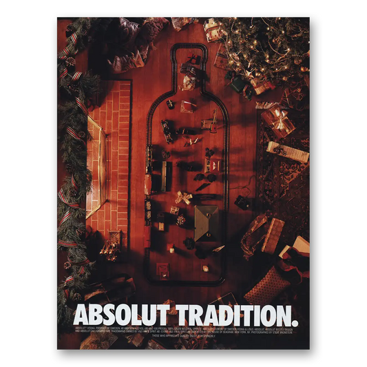 1995 Absolut Vodka Absolut Tradition Vintage Magazine Print Ad