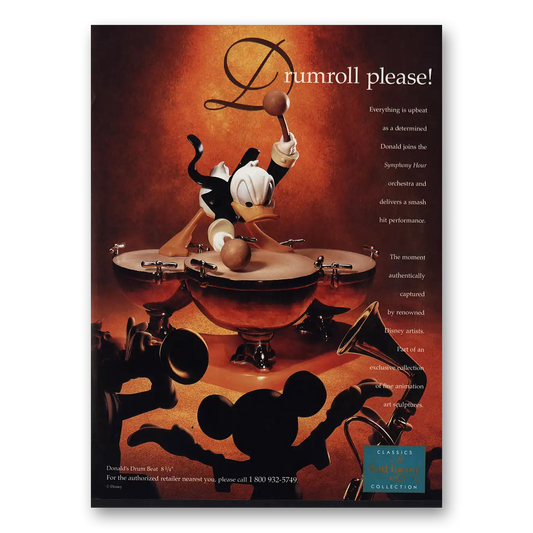 1995 Walt Disney Collection Drumroll Please Vintage Magazine Print Ad