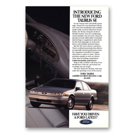 1995 Ford Taurus Decidedly Sporty Edge Vintage Magazine Print Ad