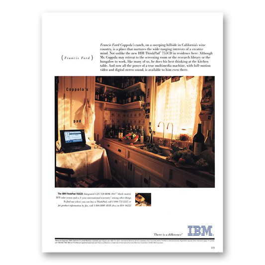 1995 IBM Computers Francis Ford Coppola Vintage Magazine Print Ad