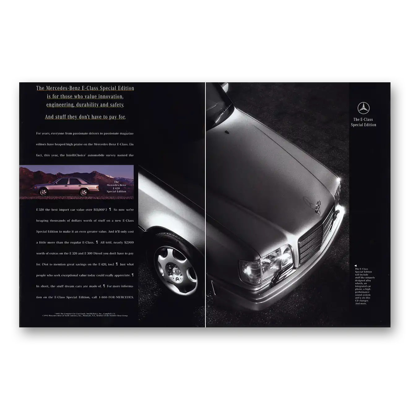 1995 Mercedes Benz E Class Special Edition For Those Who Value Innovation Vintage Magazine Print Ad