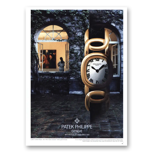 1995 Patek Philippe Watch Ladies Golden Ellipse Vintage Magazine Print Ad