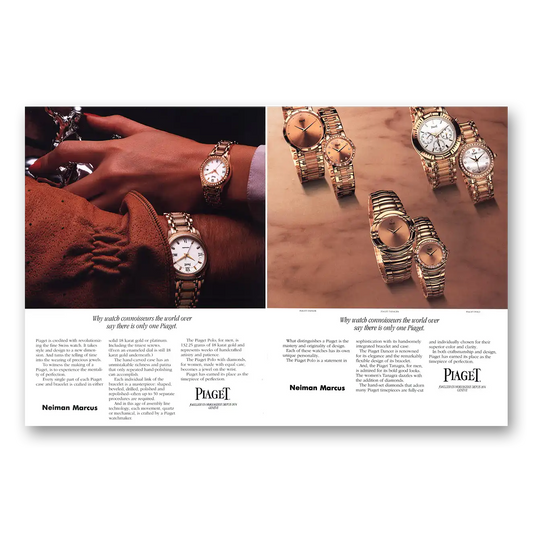 1995 Piaget Watches Watch Connoisseurs the World Over Vintage Magazine Print Ad