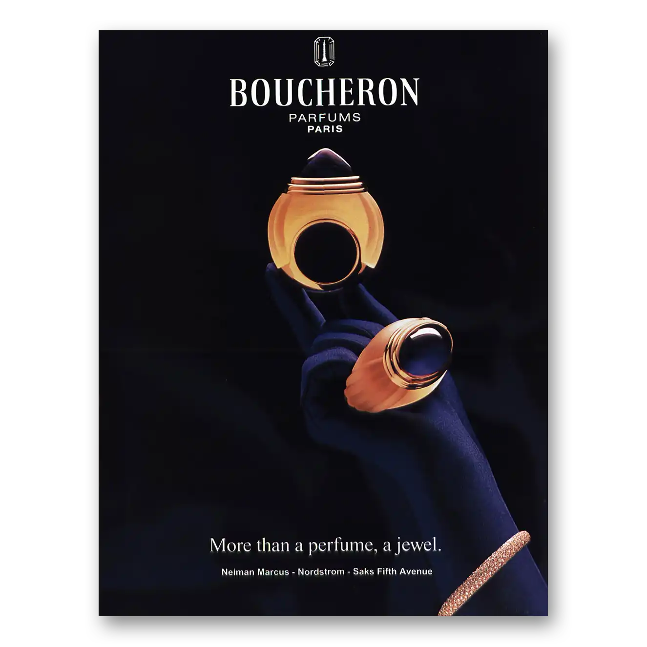 1996 Boucheron Paris Parfum More Than a Perfume Jewel Vintage Magazine Print Ad