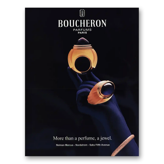 1996 Boucheron Paris Parfum More Than a Perfume Jewel Vintage Magazine Print Ad