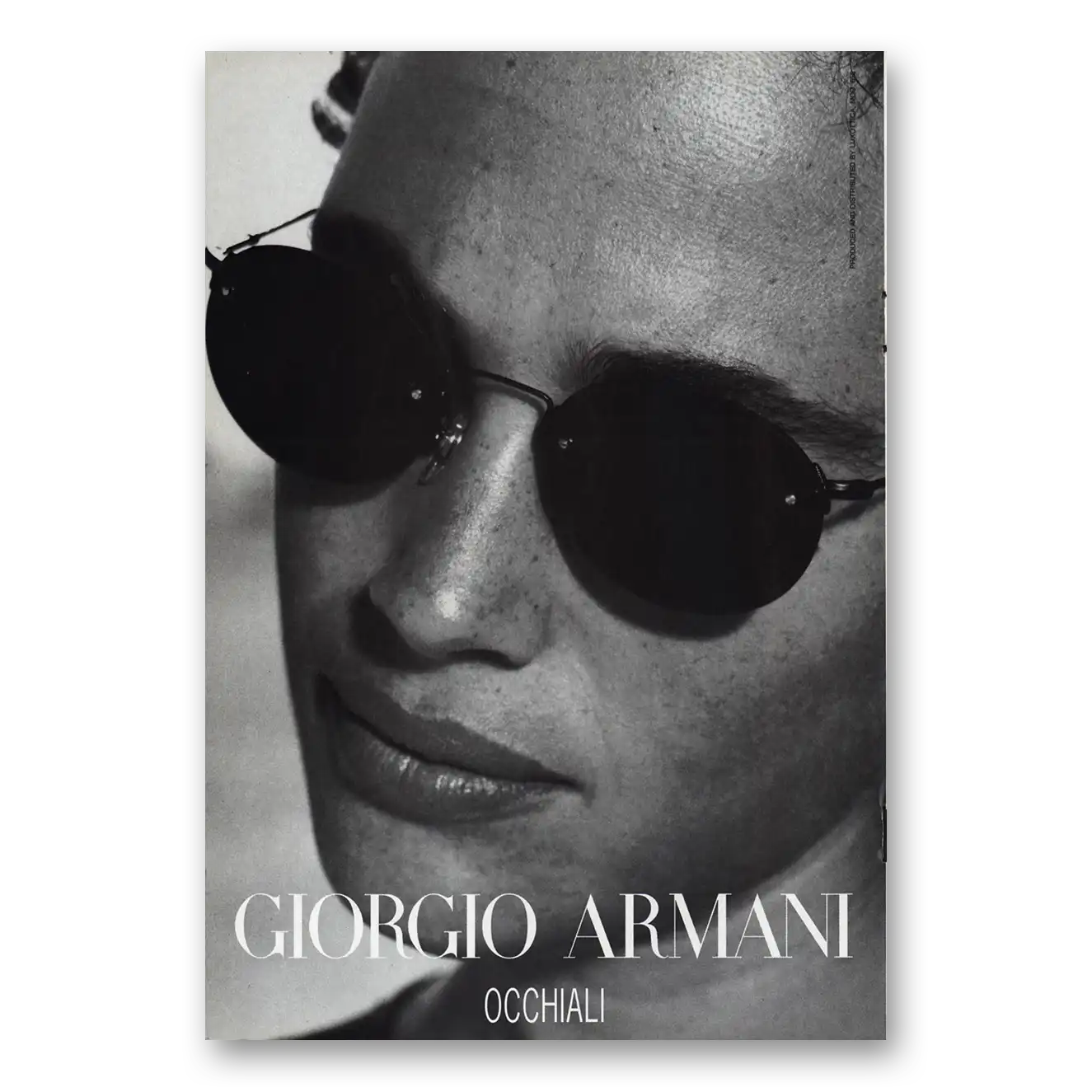 1996 Giorgio Armani Occhiali Vintage Magazine Print Ad