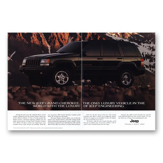 1996 Jeep Grand Cherokee Only Luxury Vehicle In World Vintage Magazine Print Ad