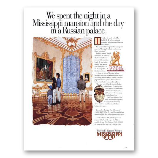 1996 Mississippi Day In Russian Palace Vintage Magazine Print Ad